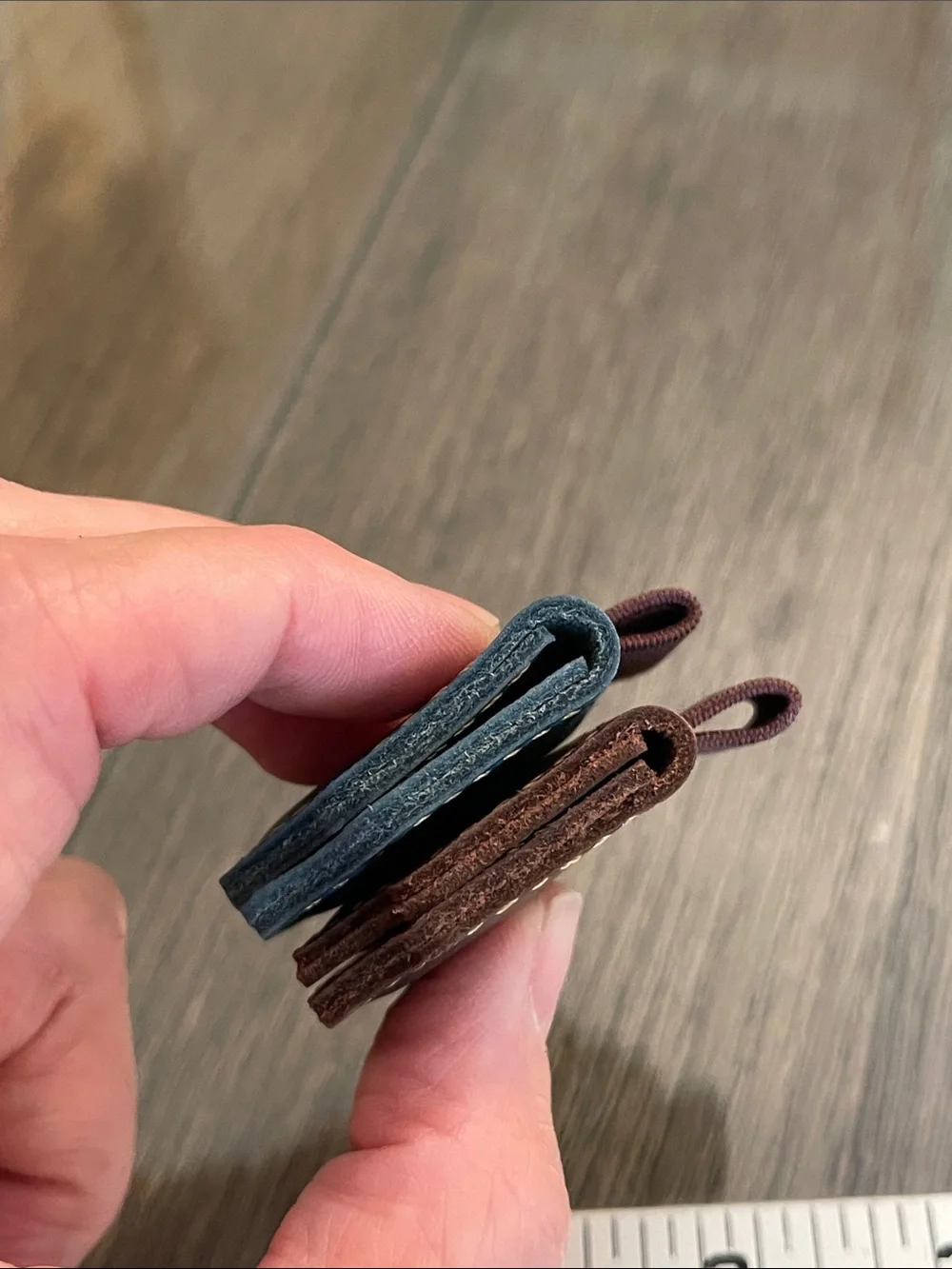 2 Bygonemark, Magnetic Leather Bookmark with Pen Holder Monogrammed “J”